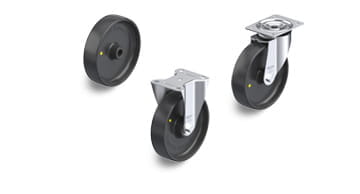 PP-EL-serien med elektrisk ledende og antistatiske hjul og trinser