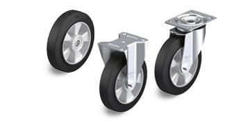 ALEV-hjul med elastisk massiv gummi, «Blickle EasyRoll»