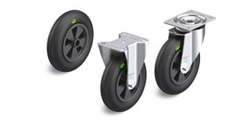 «Blickle Soft»-hjul med elastikkgummibane, VWPP